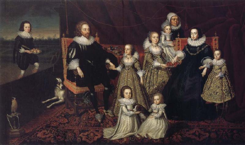 unknow artist Sir Thomas Lucy III and his family Sweden oil painting art